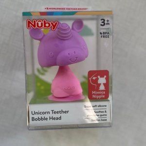 Nuby Unicorn Teether - Pink and purple, New In Box